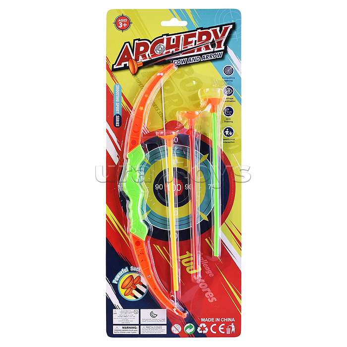 Набор лук "Сердце лучника" на листе