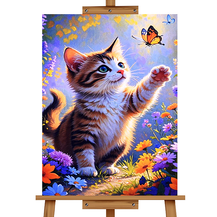 Мозаика алмазная "Котёнок" 20*30см.