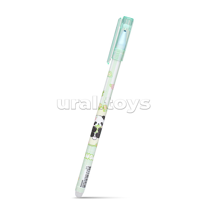 Ручка гелевая со стираемыми чернилами "Pets" синяя, игольчатый пиш. узел 0.38мм,