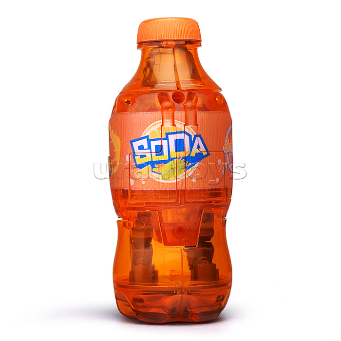 Трансформер "Бутылка-робот" 2в1, Самурай, ВОХ, цвет оранжевый