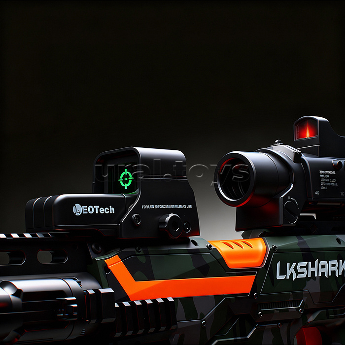 Автомат "Шорох" с мягкими пулями и мишенью, в коробке