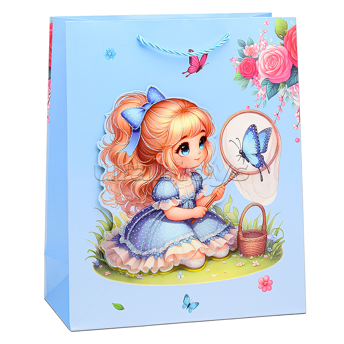 Пакет подарочный "Beautiful girl" 26х32х10 см