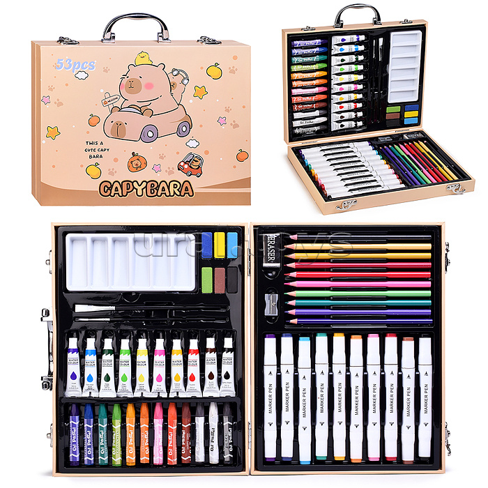 Набор для юного художника "Капибара" (53 предмета)