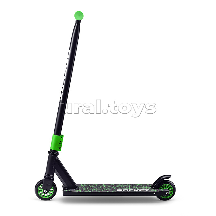 Самокат-снегокат трюковой в коробке (зелёный)