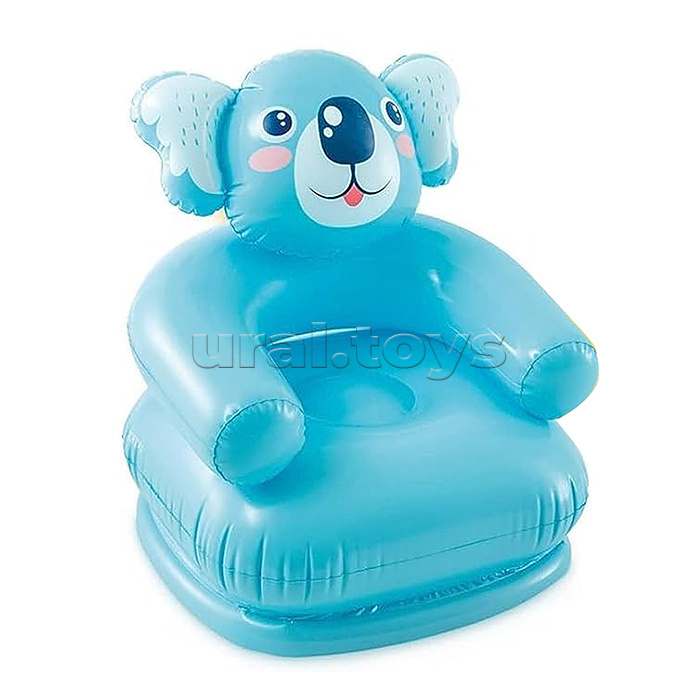 Кресло надувное «Весёлые звери», от 3-8 лет, до 60 кг, цвета МИКС, 68556NP INTEX