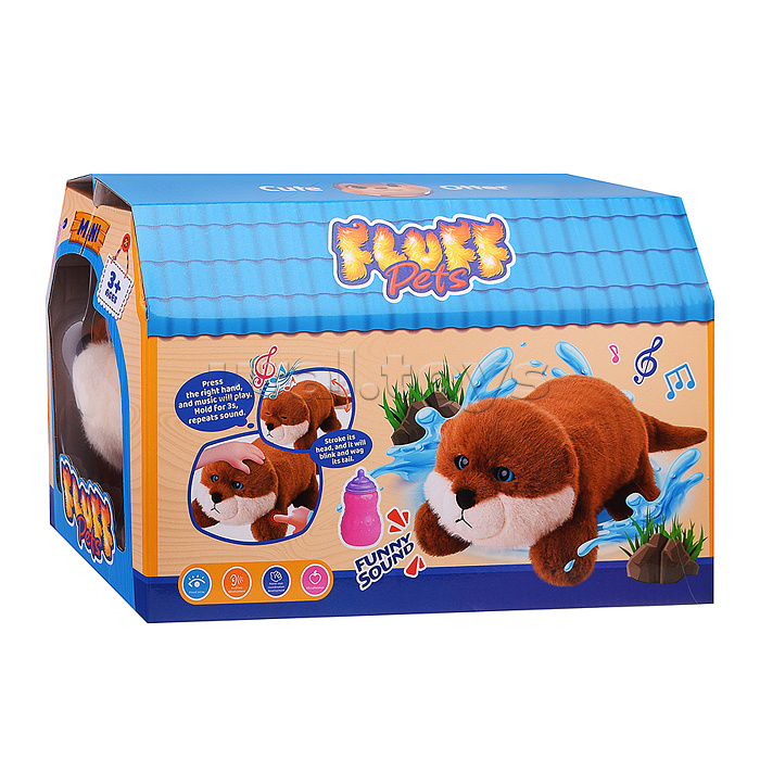 Бобер "Бобрик" (двигаются глаза, виляет хвостом, записывает, поет) в коробке