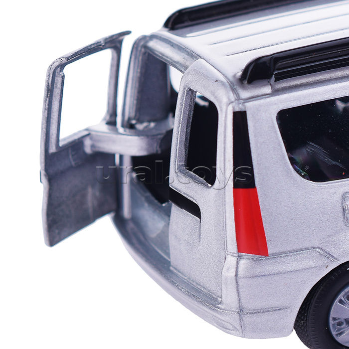 Машина металл Lada Largus 12 см, (двери, багаж., сереб.,) инерц., в коробке