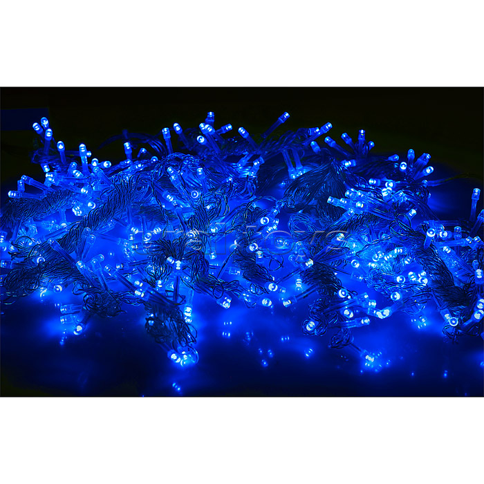 Электрогирлянда-занавес 3*2м, 320 ламп, синий