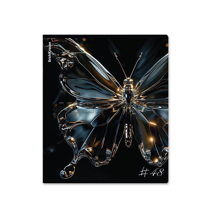 Тетрадь общая ученическая ErichKrause Glass Butterflies, 48 листов, клетка, матовая ламинация+выборочный УФ-лак_MIX-PACK Тетрадь общая ученическая ErichKrause Glass Butterflies, 48 листов, клетка, матовая ламинация+выборочный УФ-лак_MIX-PACK