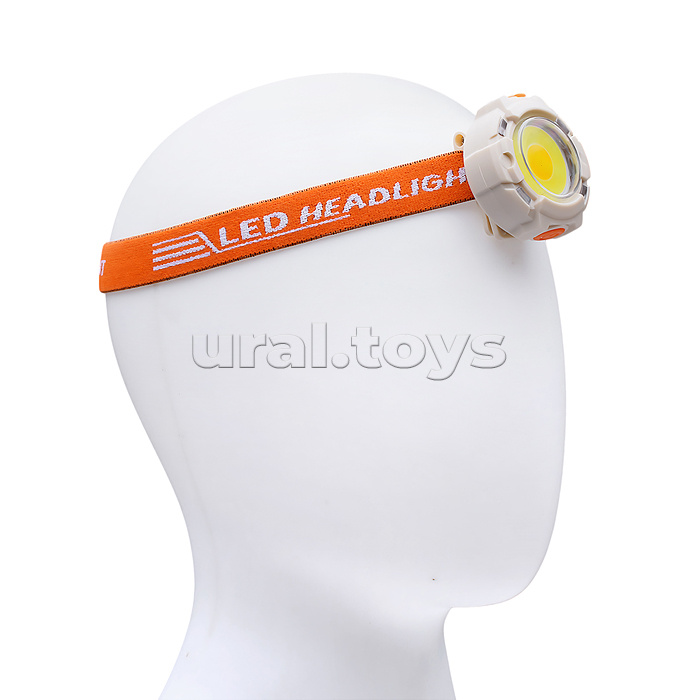 Фонарь налобный аккумуляторный, 800 мАч