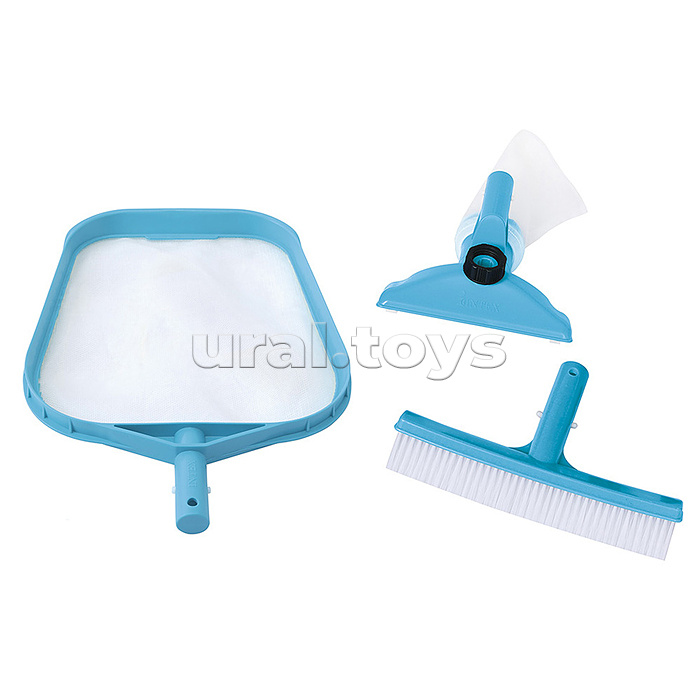 Набор для чистки бассейна: сачок, щётка, насос, 29056 INTEX