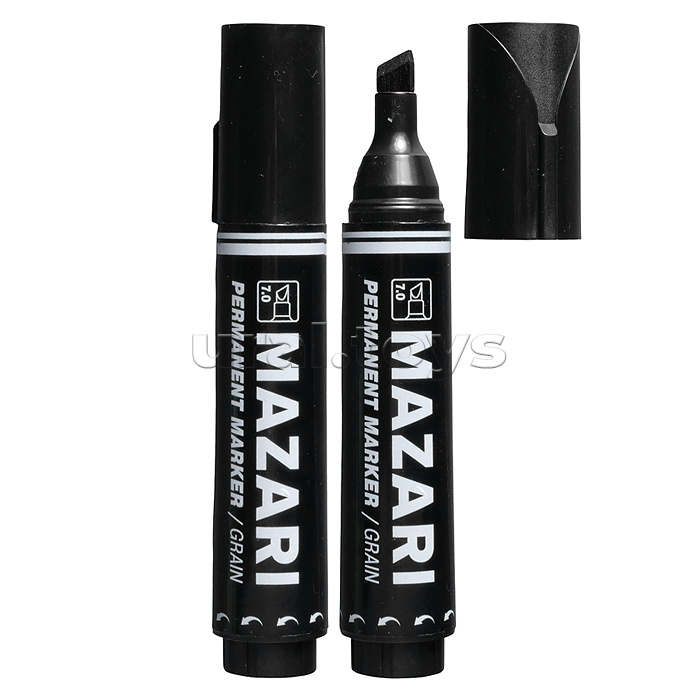 Маркер перманентный Graim, черный, клиновидный наконечник, ширина линии письма 7-8 мм, ОПП-упаковка