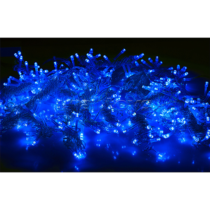 Электрогирлянда-занавес 6*3м, 640 ламп, синий