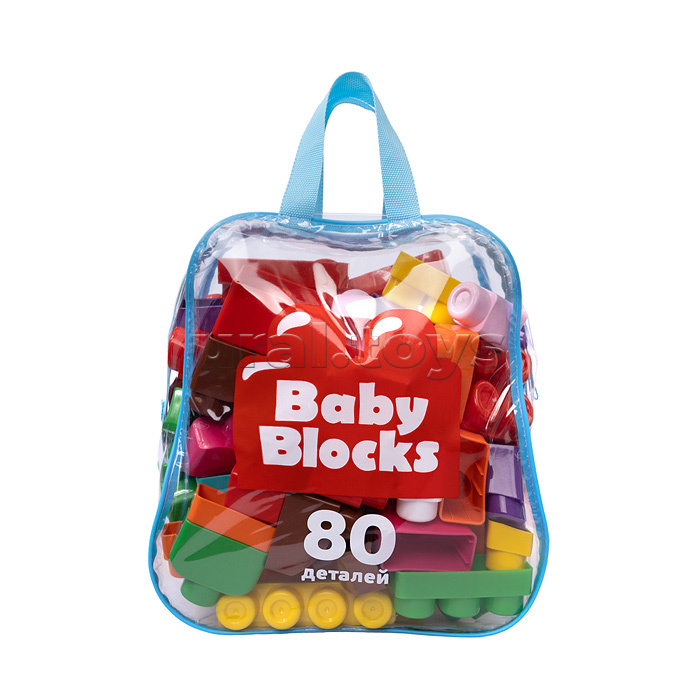 Конструктор пластиковый "Baby Blocks" 80 дет (сумка)