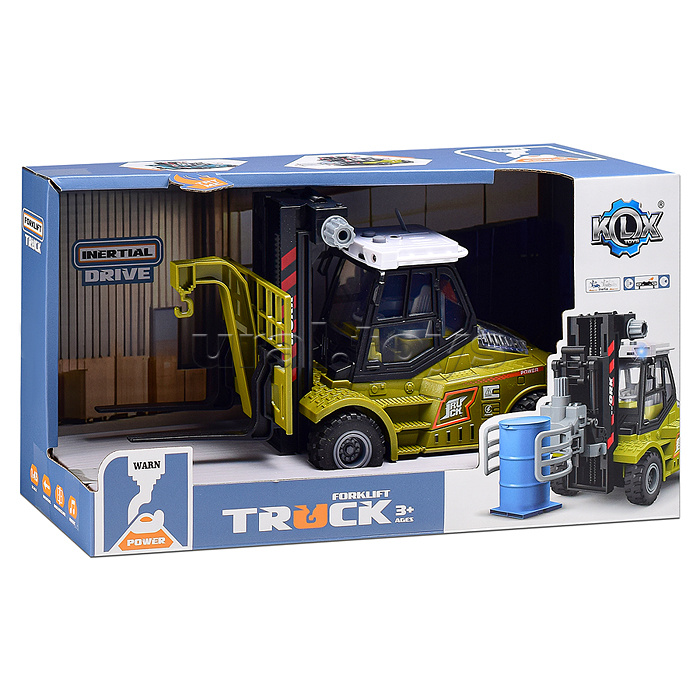 Машина "Вилочный погрузчик 2" 1:43 ( свет,звук) в коробке