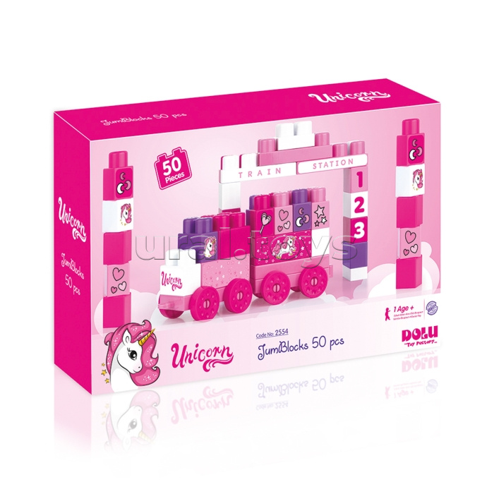 Конструктор "Unicorn JumBlocks" 50 деталей, в коробке