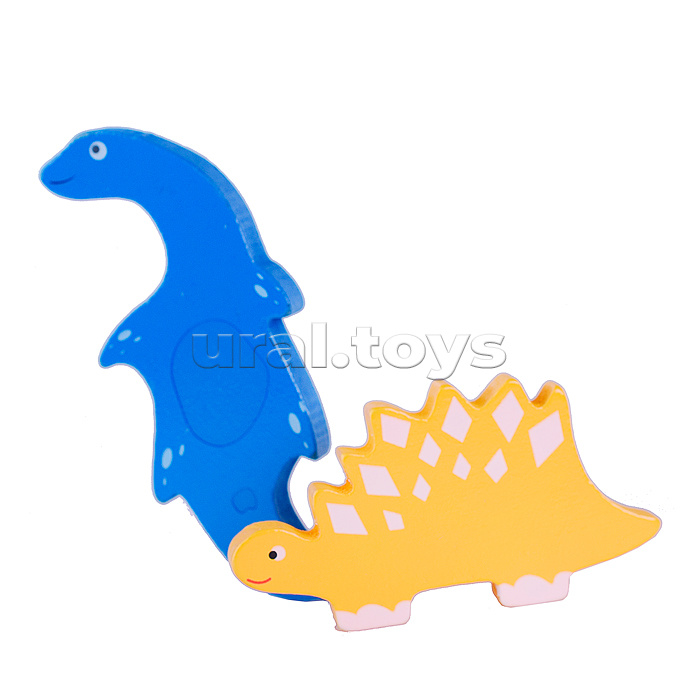 Пазл-вкладыш "Дружные динозаврики"