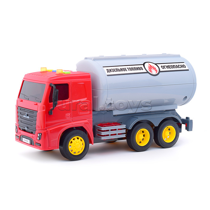 МАЗ, автомобиль с цистерной инерционный (со светом и звуком) (в коробке)