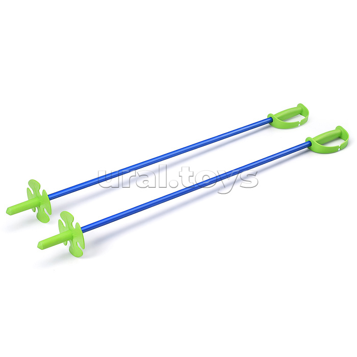 Лыжи детские "Снежный склон" ROCKET SKI KIDS 75/75 см, универсальное крепление, с палками