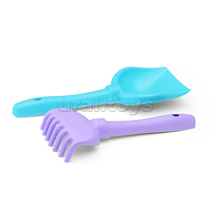 Набор Disney "Феи" №2: ведро с наклейкой, ситечко "Солнышко" лопатка №5, грабельки №5