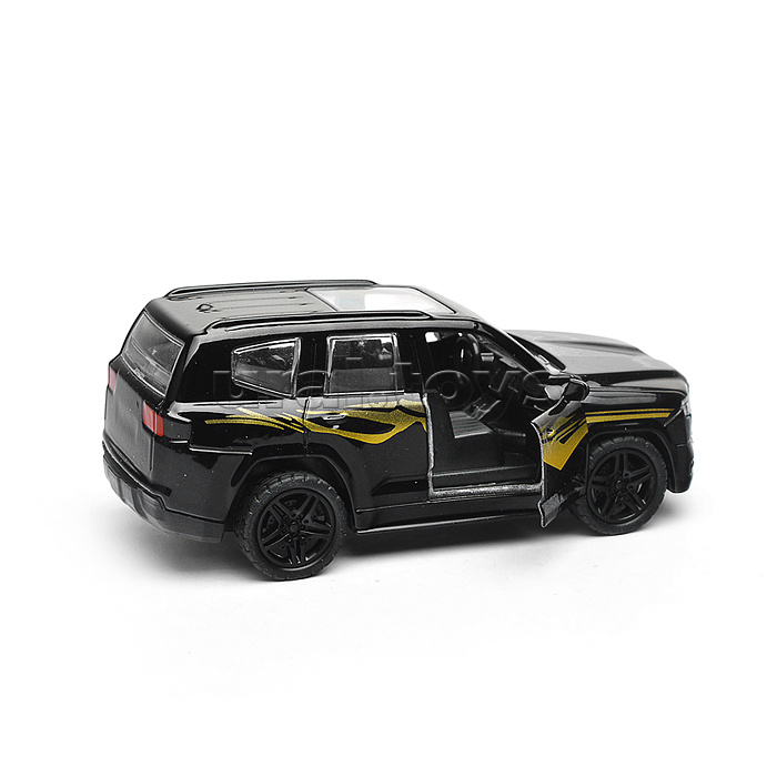 Чёрная инерционная машинка с люком die-cast, 1:32, открывающиеся двери Чёрная инерционная машинка с люком die-cast, 1:32, открывающиеся двери