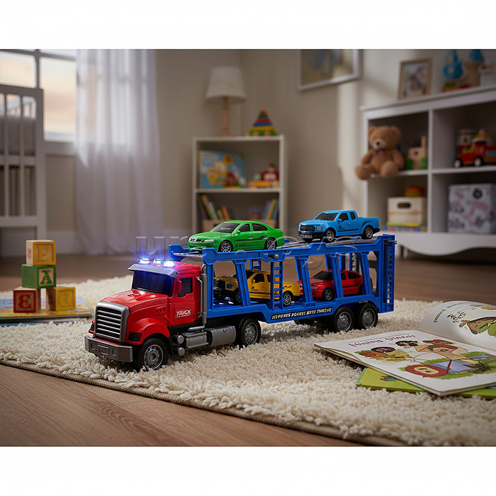 Машина "Автомобилевоз" (свет, звук) в коробке