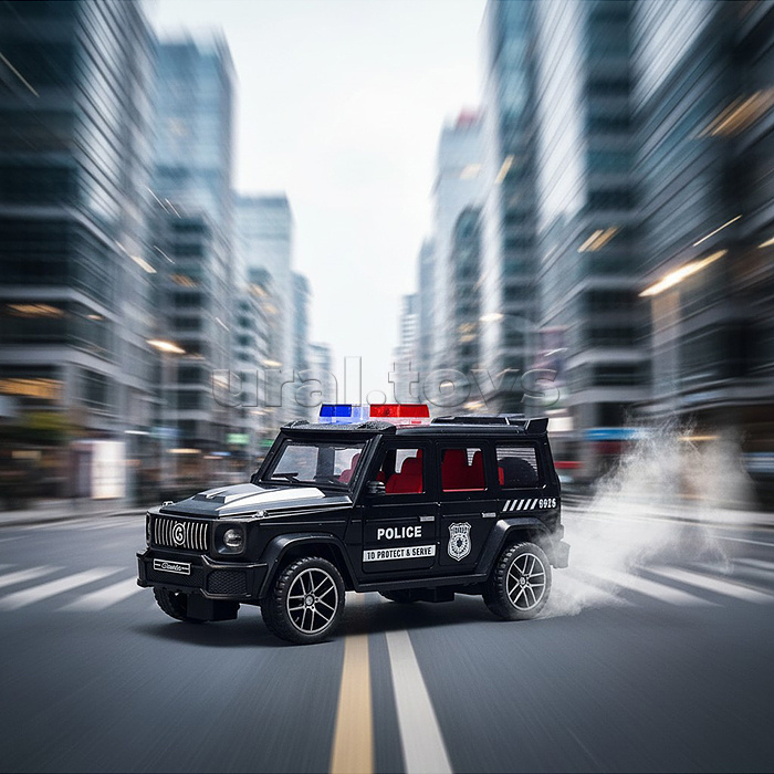 Машина "Полицейская машина" (свет, звук, спрей) в коробке