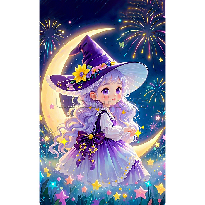 Мозаика алмазная "Маленькая волшебница" 20*30 см