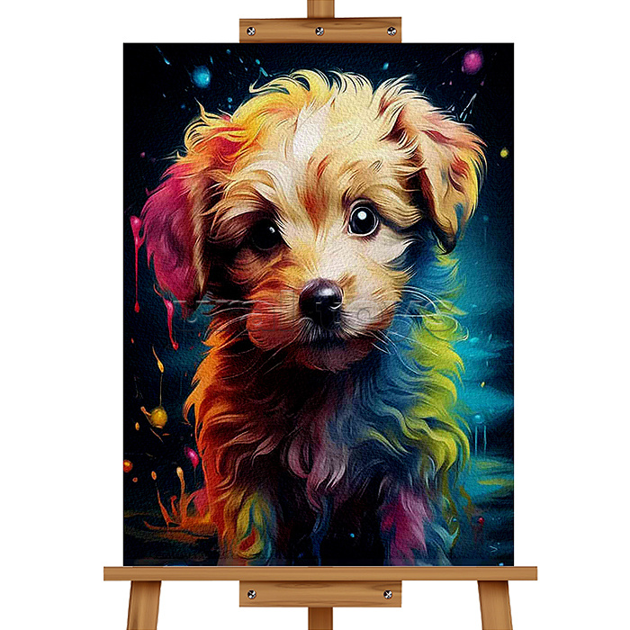 Набор для рисования "Картина по номерам 30х20 см. Пёсик"