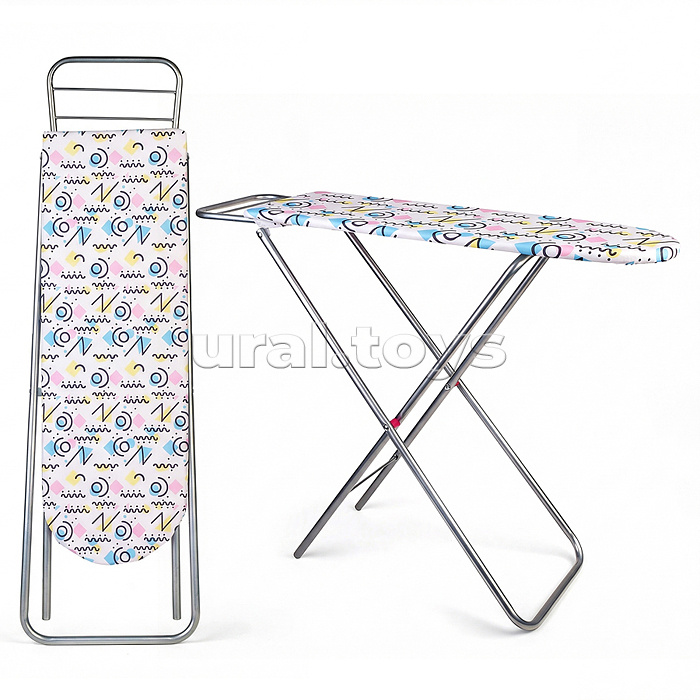 Доска для глажения металлическая, принт зигзаги