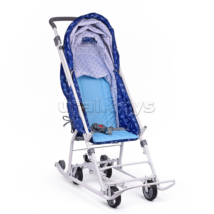 Коляска комбинированная "Наши детки 3-1К" (принт с динозавриками)