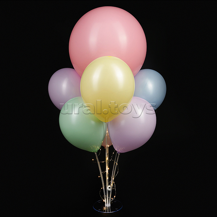 Стойка для шаров Фонтан, 7 насадок, с подсветкой, 0,7 м, Разноцветный, 1 шт.