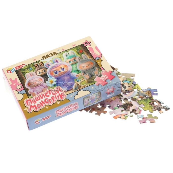 Пазлы 104 "Пушистый монстрик"