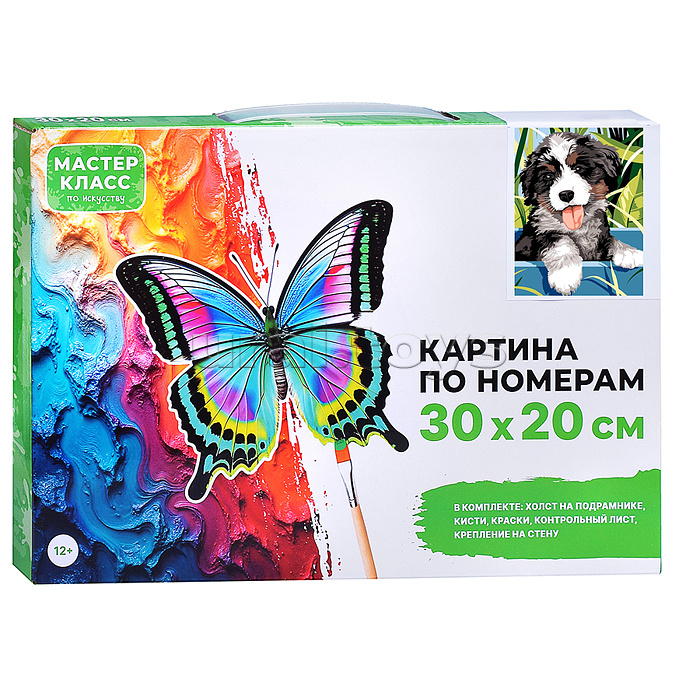 Набор для рисования "Картина по номерам 30х20 см. Щенок"
