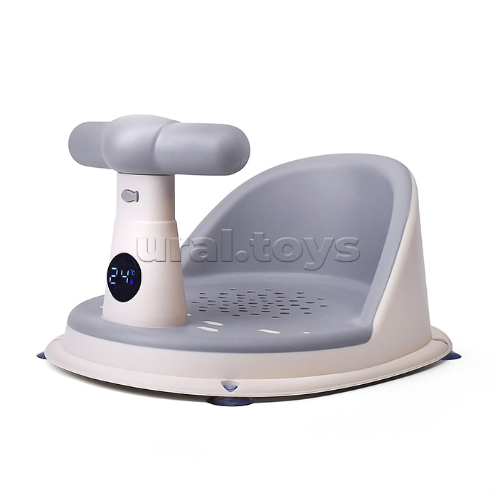 Детский стульчик - сиденье с термометром (серый)
