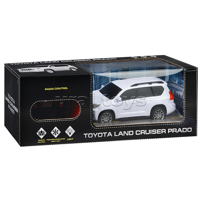 Машина Toyota Prado 19 см, (свет, р/у, белый)