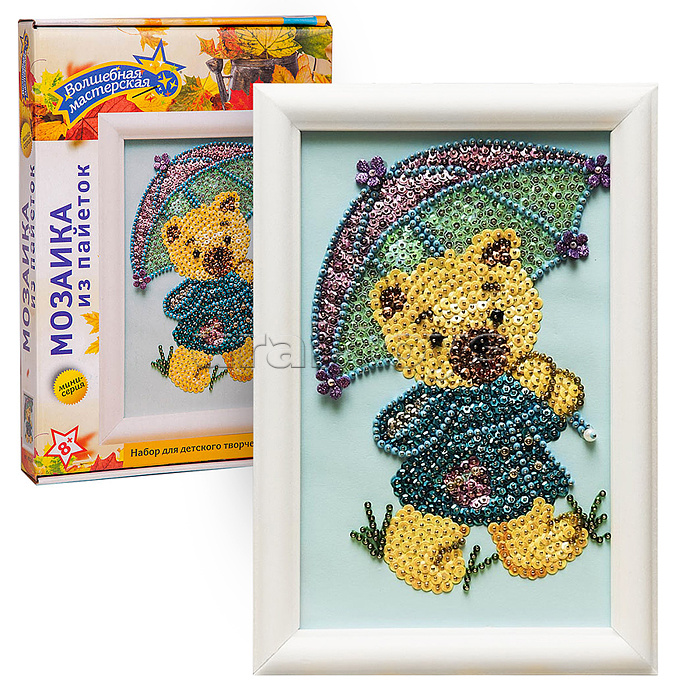 Мозаика из пайеток "Медвежонок"
