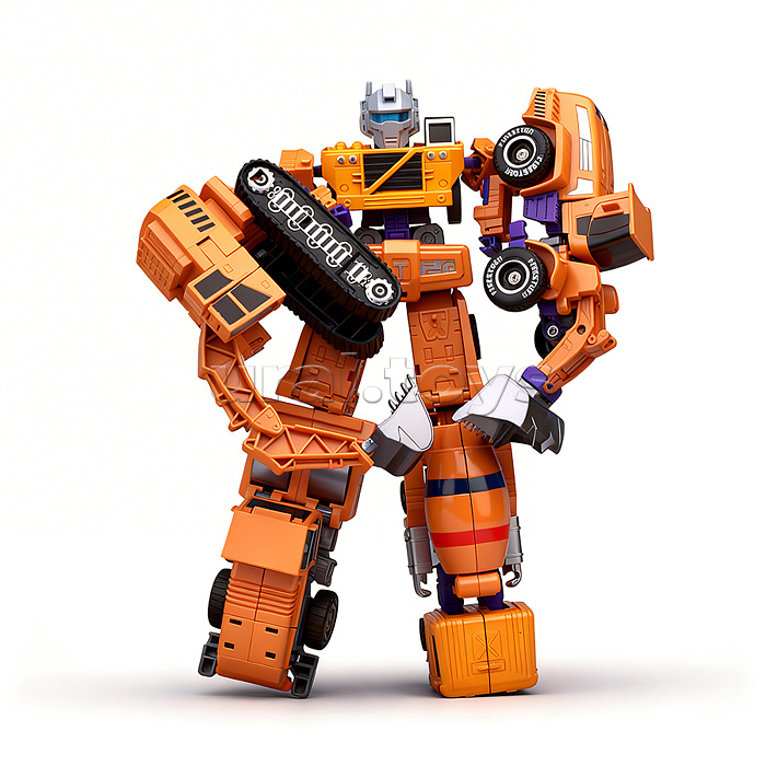 Робот трансформирующийся в спец технику, в коробке