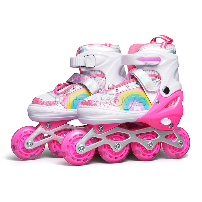 Ролики детские, размер M (цвет розовый)