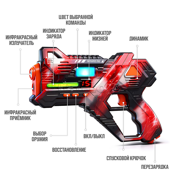 Набор лазертаг "Линия огня" в коробке