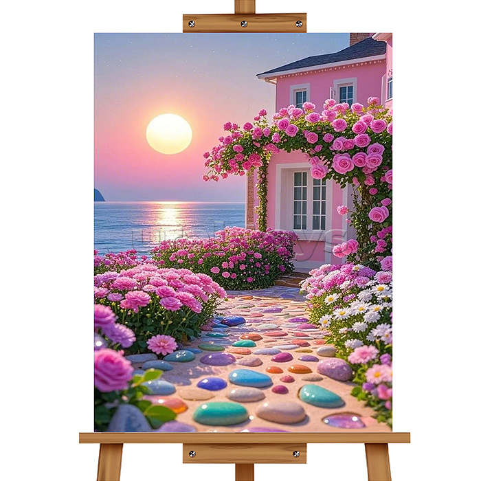 Мозаика алмазная "Розовый закат" 40*50см