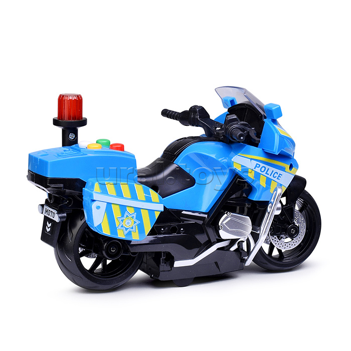 Машина "Полицейский мотоцикл" 1:20, цвет синий, в коробке