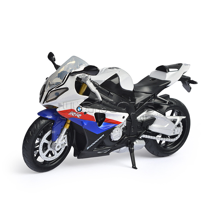 Модель металл BMW s1000rr Мотоцикл, 17 см, вращающийся руль, подвеска