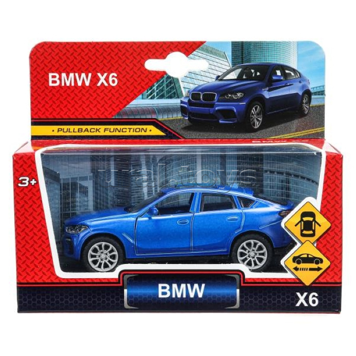 Модель металл BMW X6 10 см, двери, инерция