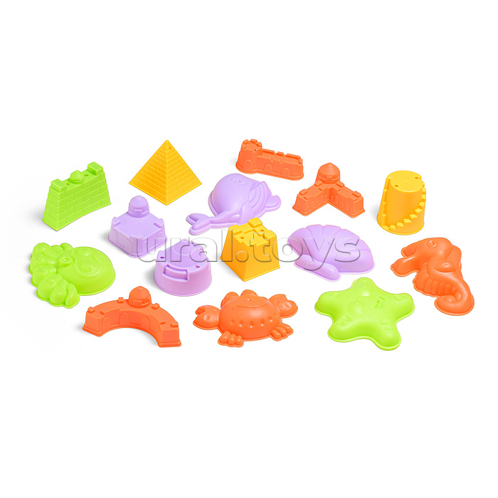 Набор для игры в песке "Пляжные приключения" в сетке (30 предметов)