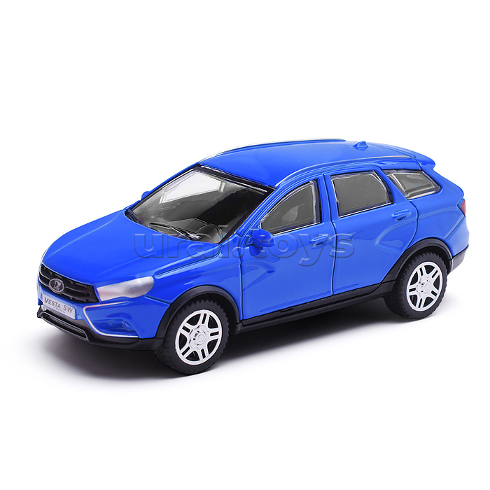 Машина металл Lada Vesta SW Cross 10,5 см, инерц, синий