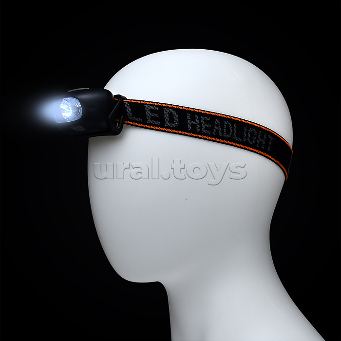 Фонарь налобный аккумуляторный, 400 мАч