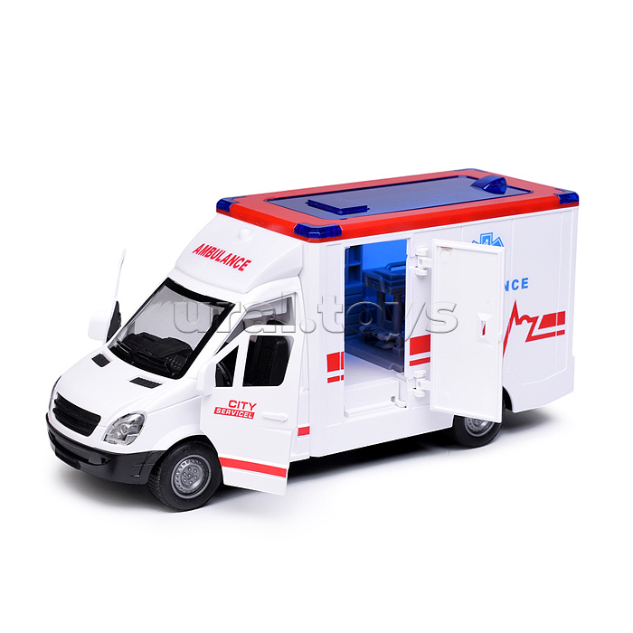 Машина "Rescue service" (свет, звук) цвет белый, в коробке