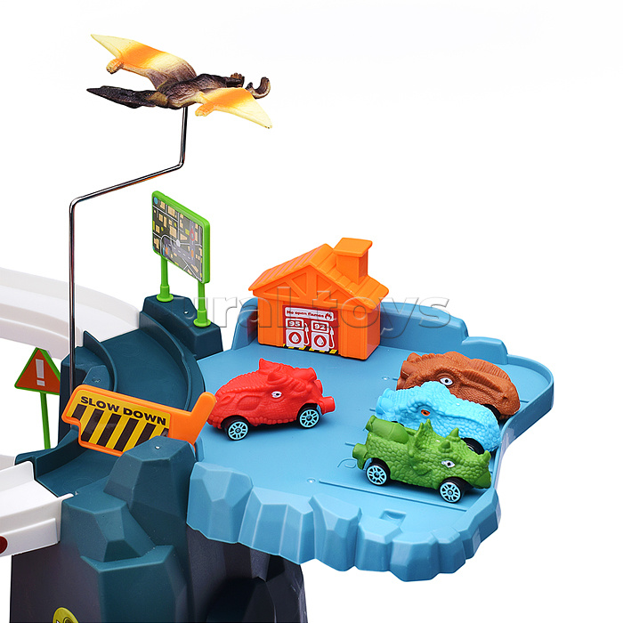 Паркинг-Трек "Вулканический холм с динозавром" в коробке