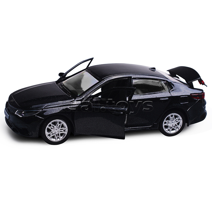 Машина металл KIA OPTIMA длина 12 см, двери, багаж, инерц, черный, в коробке